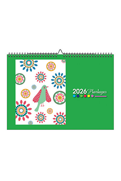 GenelTedarik 2026 A4 YATAY MASAÜSTÜ VE DUVAR AYLIK PLANLAMA TAKVİM DEFTER