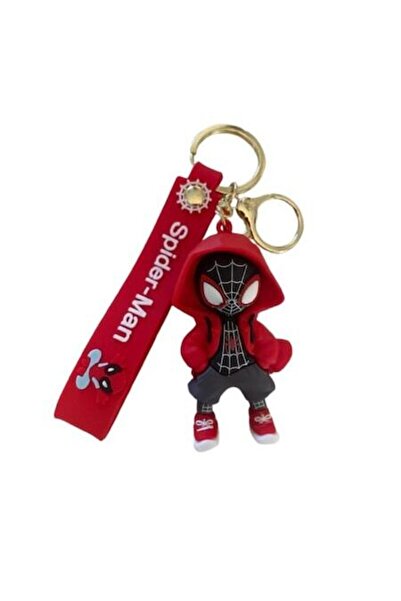 OEM Spiderman silicone keychain figurine, red, 7 cm (5+ years)