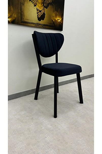 YILDIZ Siyah metal elma sandalye mutfak masası balkon restoran cafe sandalyesi