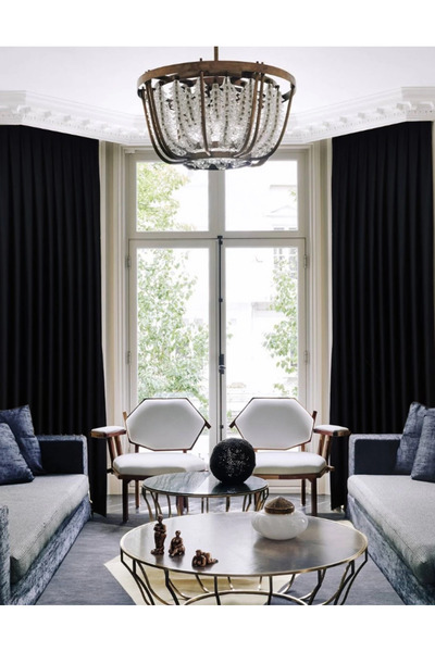 YS PERDE TASARIM Luxury Satin Blackout Sunshade Curtain High Quality Plain Un...