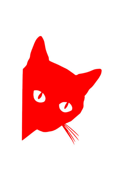 Oracal 651 Διακοσμητικό αυτοκόλλητο αυτοκινήτου με κόκκινη γάτα 18cm X 14 cm