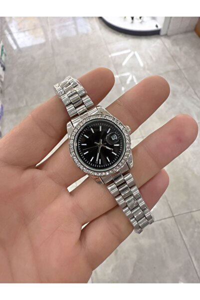 LOOQ Takvimli Şık Taş Detaylı Kadın Kol Saati