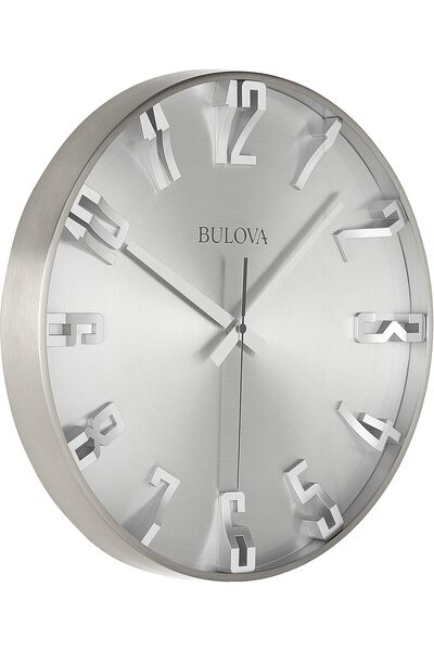 007 ساعة حائط بولوفا C4846 دايركتور، لمسة نهائية من القصدير الساتان، معدنية، ...