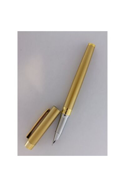 Ecada Stilou metalic Ecada, penita iridium ascunsa, culoare corp auriu mat or...