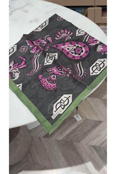 ipekevi Desenli Tensel Eşarp Haki