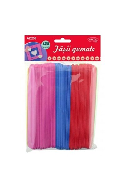 Daco Foam Strips, 125 pcs/Set, 15.4x1.9 cm, Multicolor, Craft Accessories