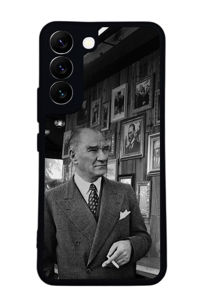 BGAKSESUAR حافظة سوداء متوافقة مع هاتف سامسونج جالاكسي S22 - سيليكون ناعم، وا...