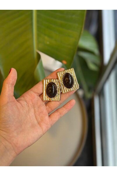 Royaleks أقراط حجر - أسود