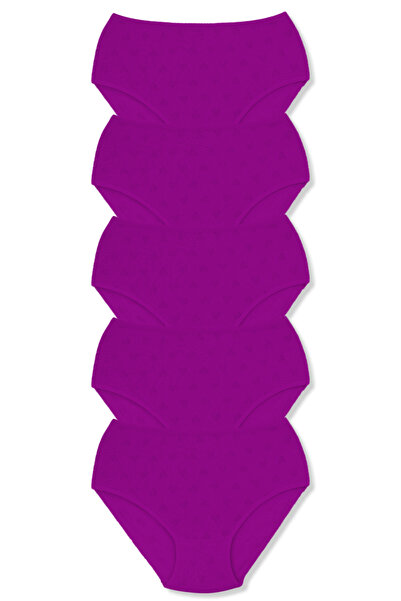 Lantliv 5 Pieces Women's Heart Patterned Cotton Panties, Women's Underwear,