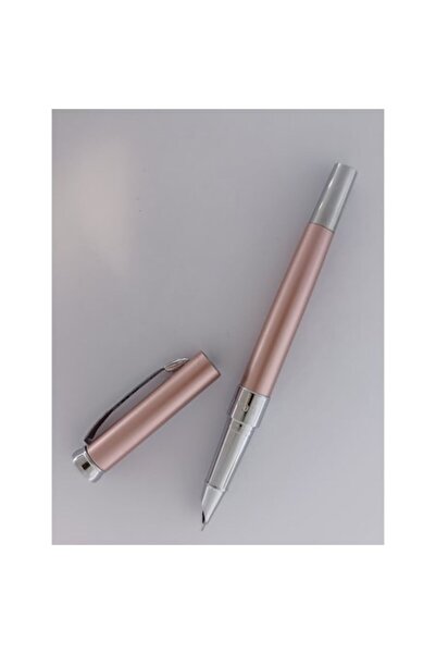 Ecada Stilou metalic Ecada, penita iridium ascunsa, culoare corp roz mat orna...