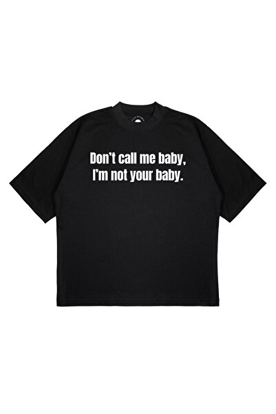 PURE EFFECT Unisex supradimensionat DONT CALL ME BABY cu imprimeu Boxy Fit țe...