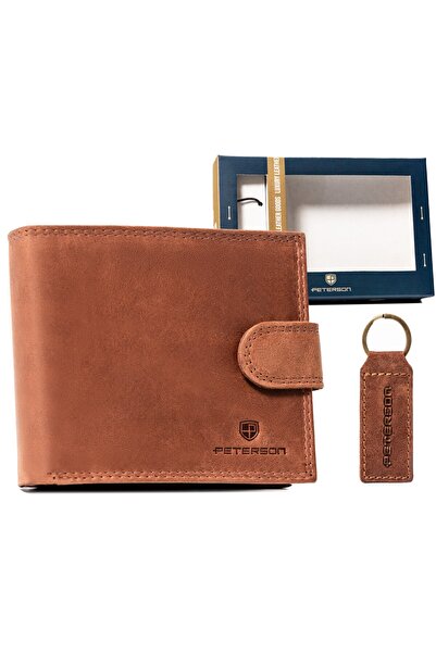 Other Gift Set: Men's Leather Wallet and Keychain - Peterson