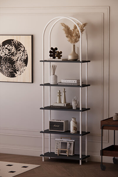 Phobia Bohem Çevir Kur Modüler 5 Raflı Çok Amaçlı Kitaplık Fonksiyonel , Kolay Kurulum Dekoratif Kitaplık