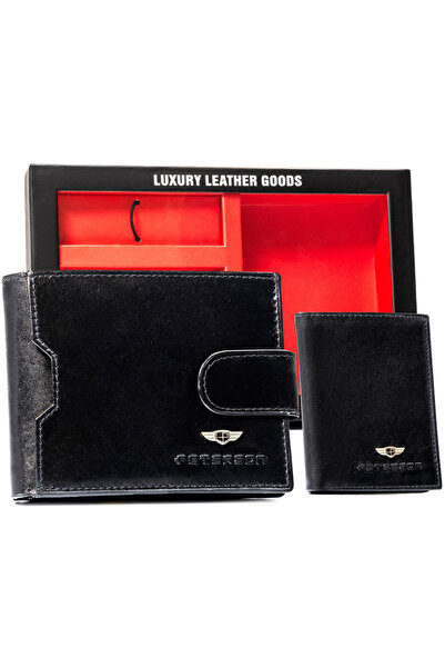 Other Set cadou: portofel din piele pentru bărbați, husă și breloc - Peterson