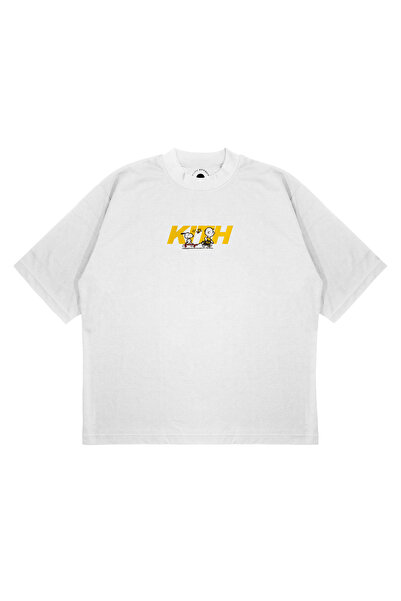 PURE EFFECT Tricou unisex oversize KITH SARI SNOOPY cu imprimeu, croială boxy...