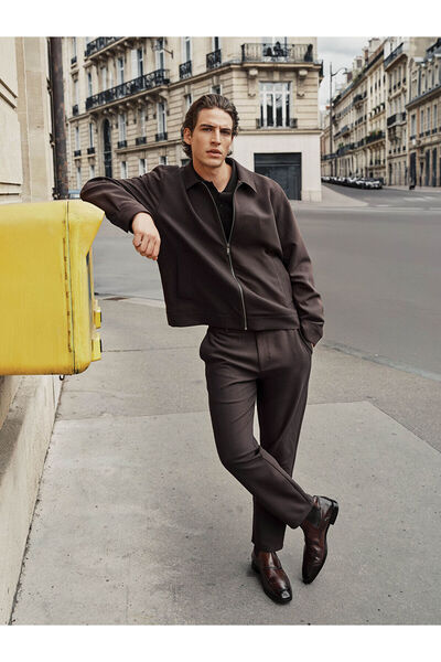 LC Waikiki LCW Vision Kahverengi Slim Fit Erkek Pantolon W5J891Z8