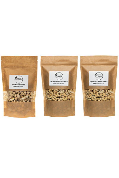 Your Taste Zestaw - Pistacje solone 500g + 2x Orzechy nerkowca 500g