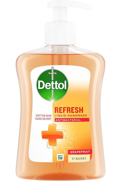 Dettol Moisture Anti Hand Wash Soap Dispensing Pump, 250 ml, Grapefruit, 1 Count