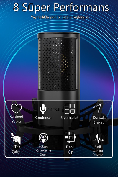 Yanmai MICPRO X2 Kardioid Condenser Stüdyo Mikrofonu