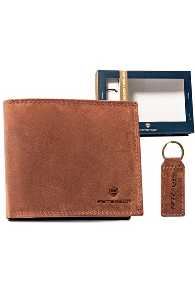 Other Gift Set: Men's Leather Wallet and Keychain - Peterson
