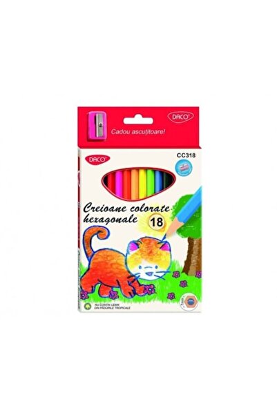 Daco Set de 18 creioane colorate