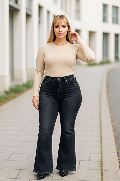 EYLÜLXXL Spanish Legs Large Size Jeans Pants