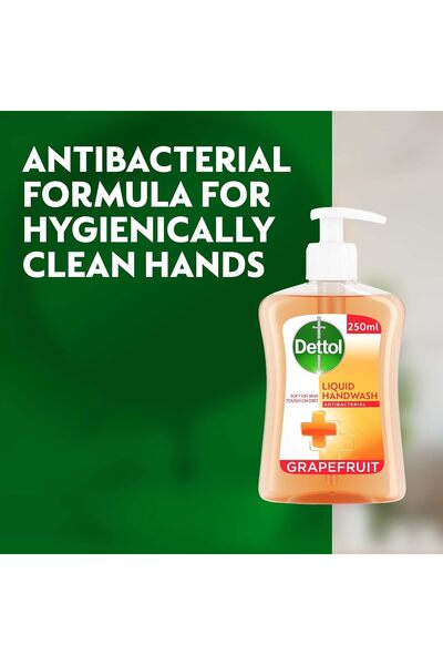 Dettol Moisture Anti Hand Wash Soap Dispensing Pump, 250 ml, Grapefruit, 1 Count