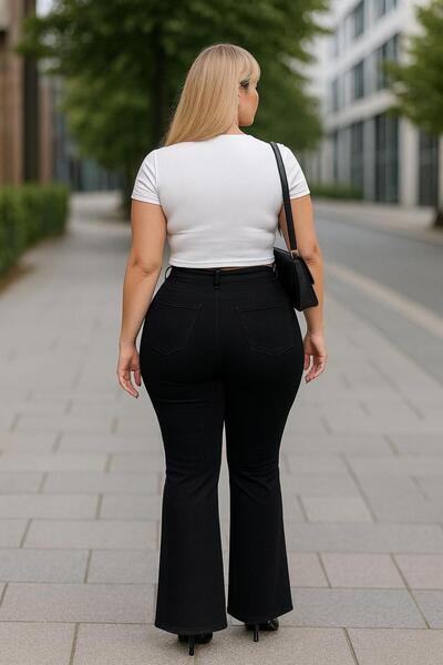 EYLÜLXXL Spanish Legs Large Size Jeans Pants