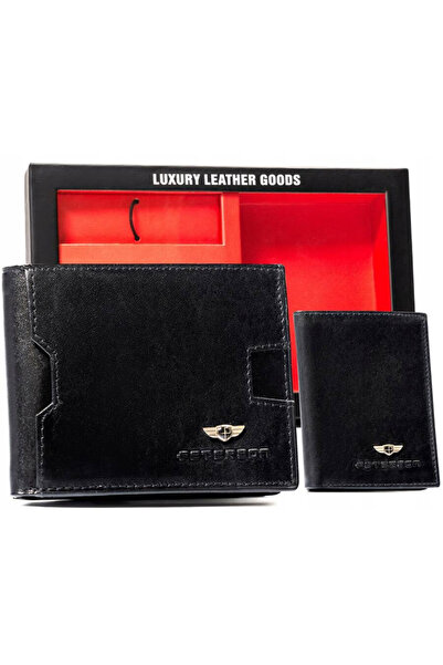 Other Set cadou: portofel din piele pentru bărbați, husă și breloc - Peterson