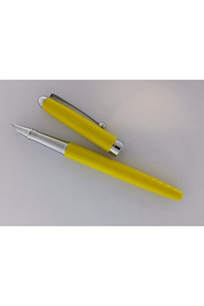 Ecada Stilou metalic Ecada, culoare corp galben lucios cu ornamente argintii,...