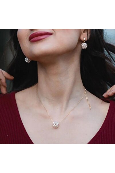 ByNeval Minimalist Tatlı Su İncili Top Kolye – Rose Gold & Altın Kaplama Gümüş