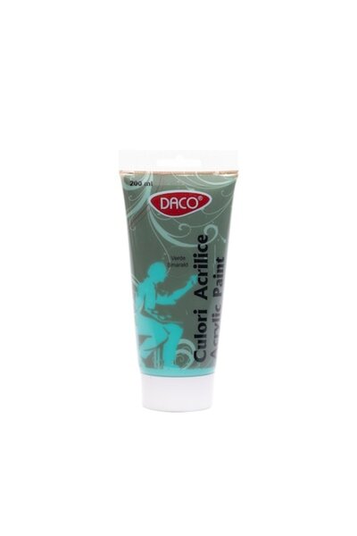 Daco Vopsea Acril 200 ml, Verde Smarald, Culori Acrilice, Vopsea Acrilica, Vopsele Acrilice, Vopsea