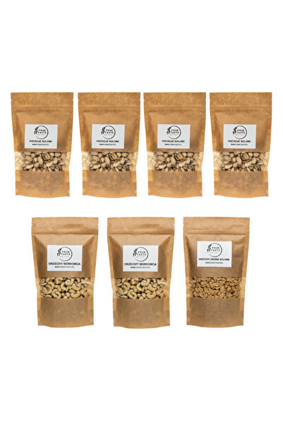 Your Taste Zestaw - 4x Pistacje solone 500g + 2x Orzechy nerkowca 500g + Orzechy ziemne solone 500g