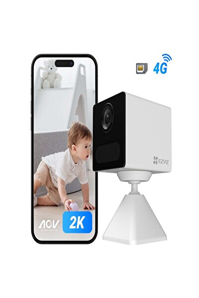 EZVIZ CB2 4G Security Camera, 2K/3MP Battery Camera with 4G Connectivity