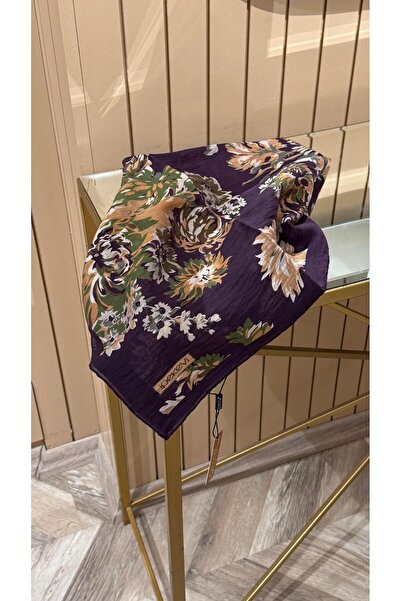 ipekevi Desenli Tensel Eşarp Mor