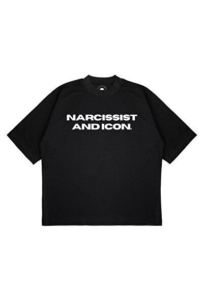 PURE EFFECT Unisex Oversized Narcissist and Icon Printed Boxy Fit Thick Fabri...