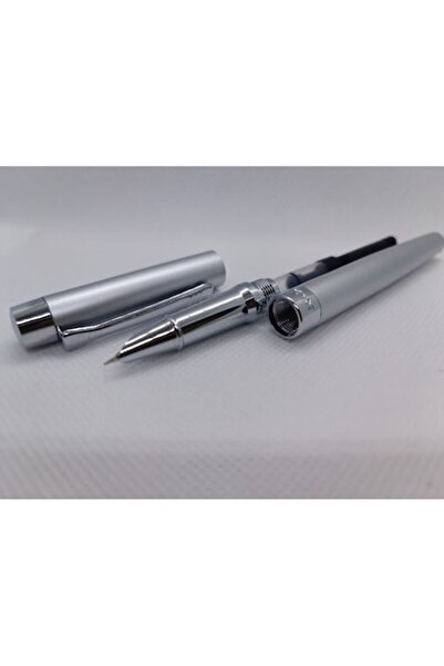 Ecada Stilou metalic Ecada, penita iridium ascunsa, culoare corp argintiu mat...