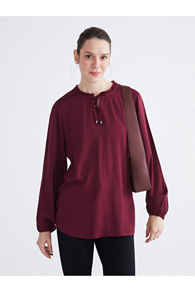 LC Waikiki Блуза с копчета и яка от сливи