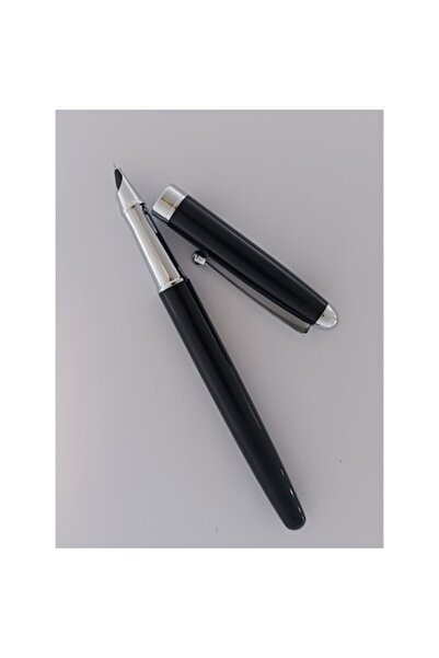 Ecada Stilou metalic Ecada, culoare corp negru lucios cu ornamente argintii, ...