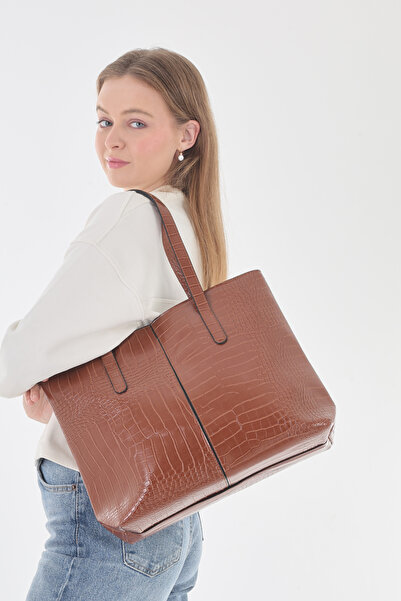 By EDUU Emily Model Crocodile Shoulder Bag