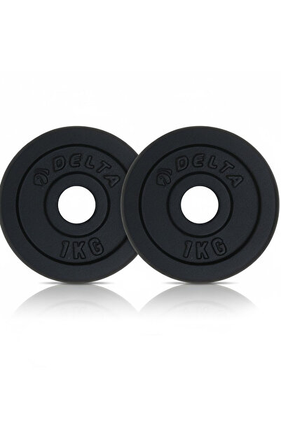 Delta Döküm Plaka Siyah 1 KG x 2 Adet Toplam 2 Kg | Ağırlık Dambıl Plakası Da...