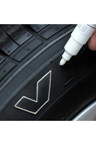 Avex Marker Permanent pentru anvelope, rezistent la apa, culoare ALBA