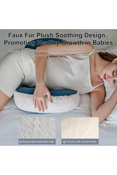Generic Pregnancy Pillows for Sleeping, Faux Fur Luxury Maternity Pillow Support for Pregnant Women, S