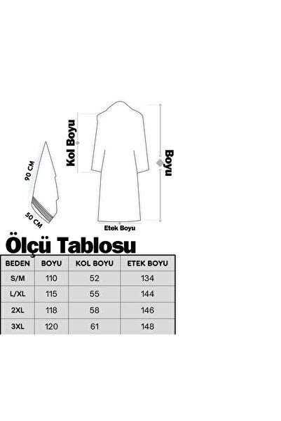 alayivar Powder Anthracite Towel Bathrobe Set of 4