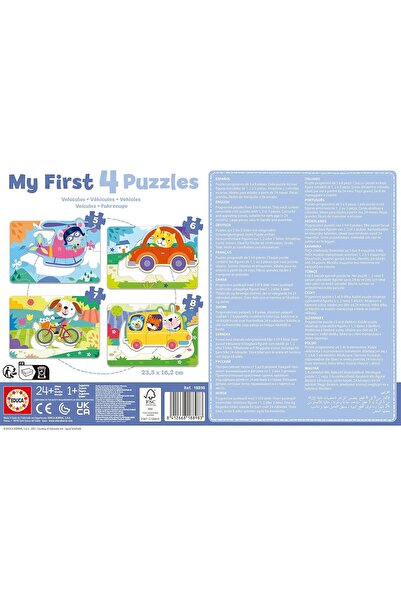 EDUCA Progressive Vehicles Puzzles - 5 to 8 pcs, Ages 2+