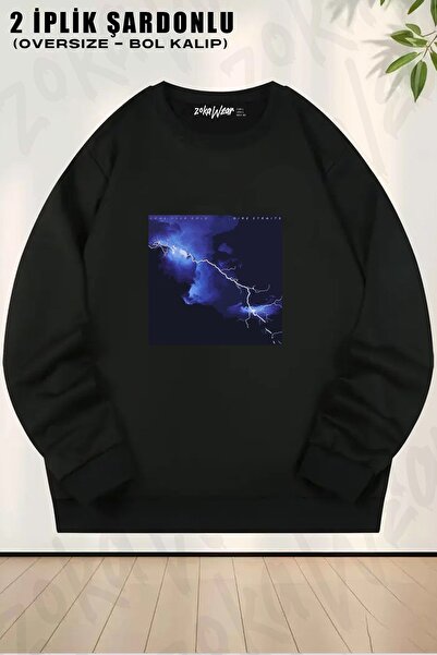 ZOKAWEAR Φούτερ Unisex Dire Straits v2 με τύπωμα oversized με λαιμόκοψη