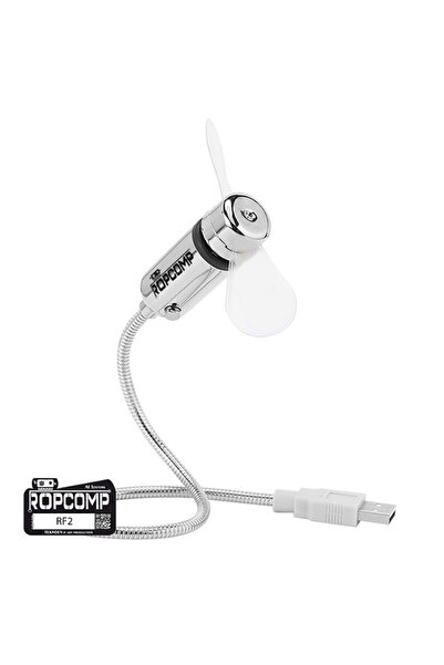 Ropcomp Mini USB LED Fan + Type-C Dönüştürücü