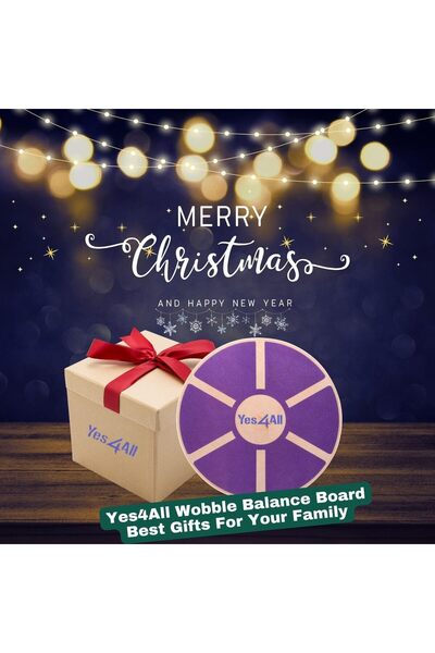 Yes4All Multi-Purpose Wooden Balance Training Board with 360° Rotation