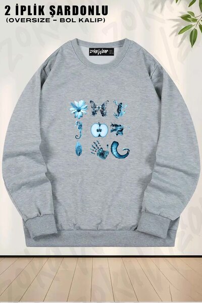 ZOKAWEAR Unisex Toate cele nouă glife ale Fringe cu imprimeu supradimensionat...