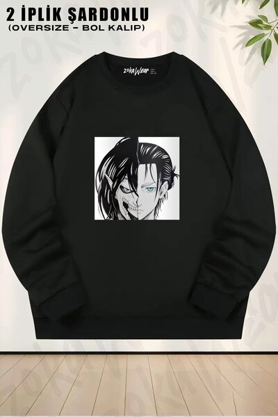 ZOKAWEAR Unisex Attack On Titan Eren Yeager Titan Transformare Anime 2 cu imp...